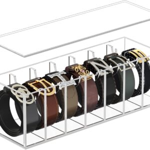 Acrylic Belt Storage for Closet with Dust Cover